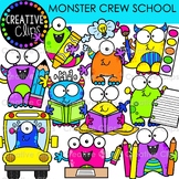 Monster Crew at School Clipart {School Monster Clipart}