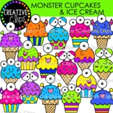 Monster Cupcakes and Ice Cream (Monster Clipart)