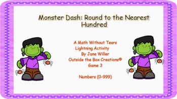 Preview of Monster Dash:  Round to the Nearest Hundred (Game 3) PDF Version