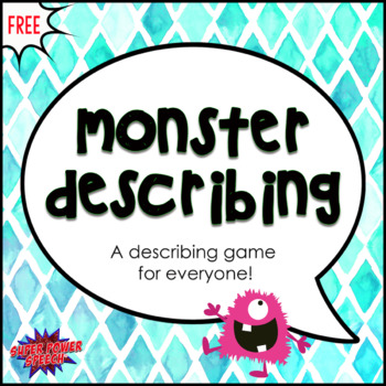Preview of Monster Describing and Guessing Game (FREE)