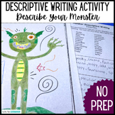 Monster Descriptive Writing Activity & Template - A Fun EL