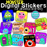 Monster Digital Stickers  (Distance Learning with Seesaw a