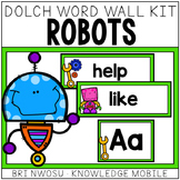 Robots Dolch Word Wall Kit - 220 Cards, Labels, & Banners 