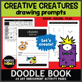 Monster Doodle Book - Drawing Prompts and Creative Art Enr