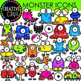 Monster Doodle Icons  {Monster Clipart}