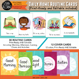 Daily Home Routine Cards EDITABLE