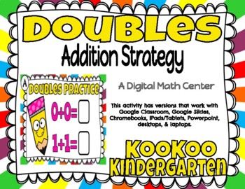 Preview of Monster Doubles Addition Strategy-A Digital Math Center for Google Classroom