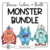 Monster Drawing & Coloring Bundle • Easy Sub Lessons  • Ro