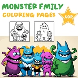 Monster Family Cartoon Beasts coloring pages
