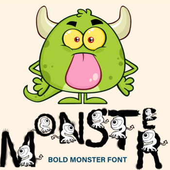 Preview of Monster Font Cool scary font for halloween