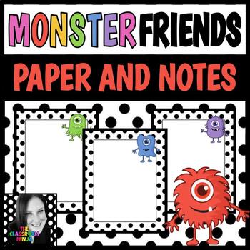 Preview of Monster Friends Classroom Decor Paper and Teacher Notes