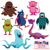 Monster Friends Clip Art Set