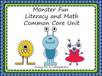 Preview of Monster Fun Literacy and Math Common Core Unit