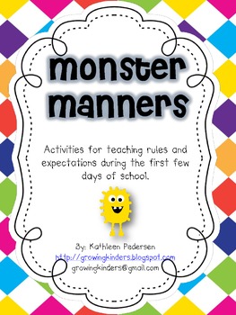 Preview of Monster Fun! Teaching Manners and Expectations