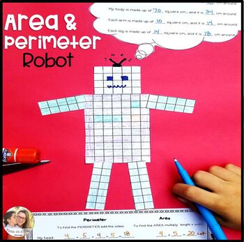 Preview of May Craft Area and Perimeter End of Year Math Project Review Activities 4th 5th
