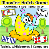 Monster Hatch Subitizing & Counting Game for Numbers 1-20