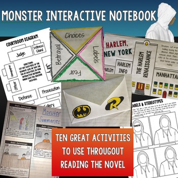 Preview of Monster (Walter Dean Myers) Unit Interactive Notebook
