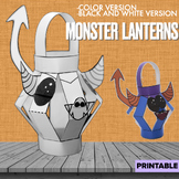 Monster Lantern Craft, Printable Letter M Craft, Halloween