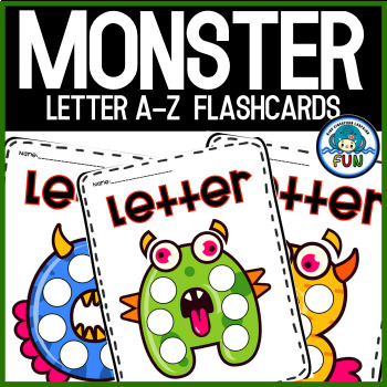 Preview of Monster Letter A-Z, Letter A-Z Flashcards and Posters