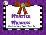 Monster Madness Short and Long Vowels word sort