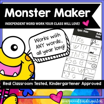 Preview of Monster Maker . Sight Word Work for ANY Words . Use All Year or Halloween / Fall