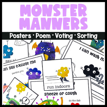 Preview of Monster Manners Social Skills Activities for Classroom Behaviour Management