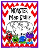 'Monster' Map Skills Pack (posters, worksheets, etc.)