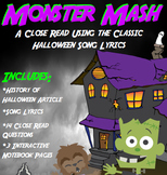 Monster Mash: Halloween Close Reading Using Song Lyrics w/