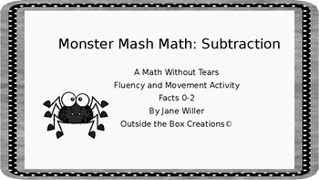 Preview of Monster Mash Math Subtraction (0-11 Facts)