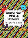 Monster Mash Mixed Up Sentences - Differentiated
