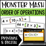 Order of Operations Math Activities | Monster Mash with Digital