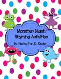 Monster Mash Rhyming Activities - Differentiated