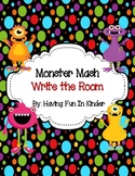 Monster Mash Write the Room - Color Words - Differentiated