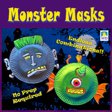Monster Masks - Halloween Paper Plate Craft