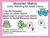 Monster Match- Letter Matching File Folder Games