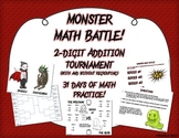 Monster Math Battle! - 2 digit addition with and without r