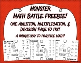 Monster Math Battles Freebie!