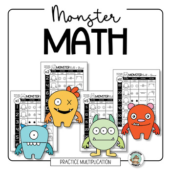 Preview of Monster Math • Drawing Game • Multiplication Practice  • Roll A Monster