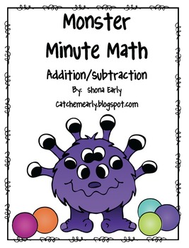 Preview of Monster Math *Minute Math*