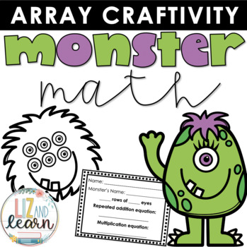 Preview of Monster Math  Multiplication array craft