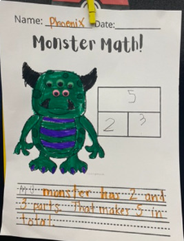 Preview of Monster Math-Part/Part/Whole