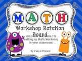 Monster Math Workshop Rotation Board
