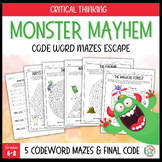Monster Mayhem Maze Escape with Codewords, Middle School E