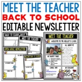 Monster Meet the Teacher Template EDITABLE Newsletter Open