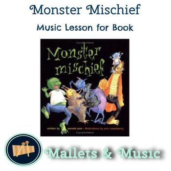 Preview of Monster Mischief: Music Lesson for teaching Half Notes