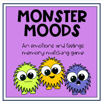 Preview of Monster Moods - A Feelings and Emotions Memory Matching Game