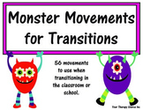 Monster Movement Transition Cards - Brain Breaks