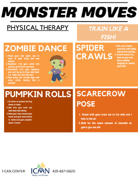 Preview of Monster Moves Physical Therapy Handout