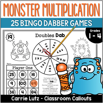 Preview of Monster Multiplication | Bingo Dabber Games
