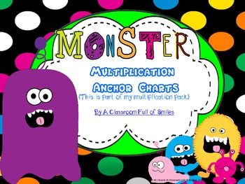 Preview of Monster Multiplication Anchor Charts